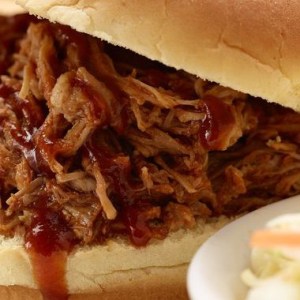 slow cooker pulled pork barbecue sandwich