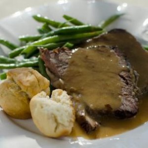 roast beef with gravy